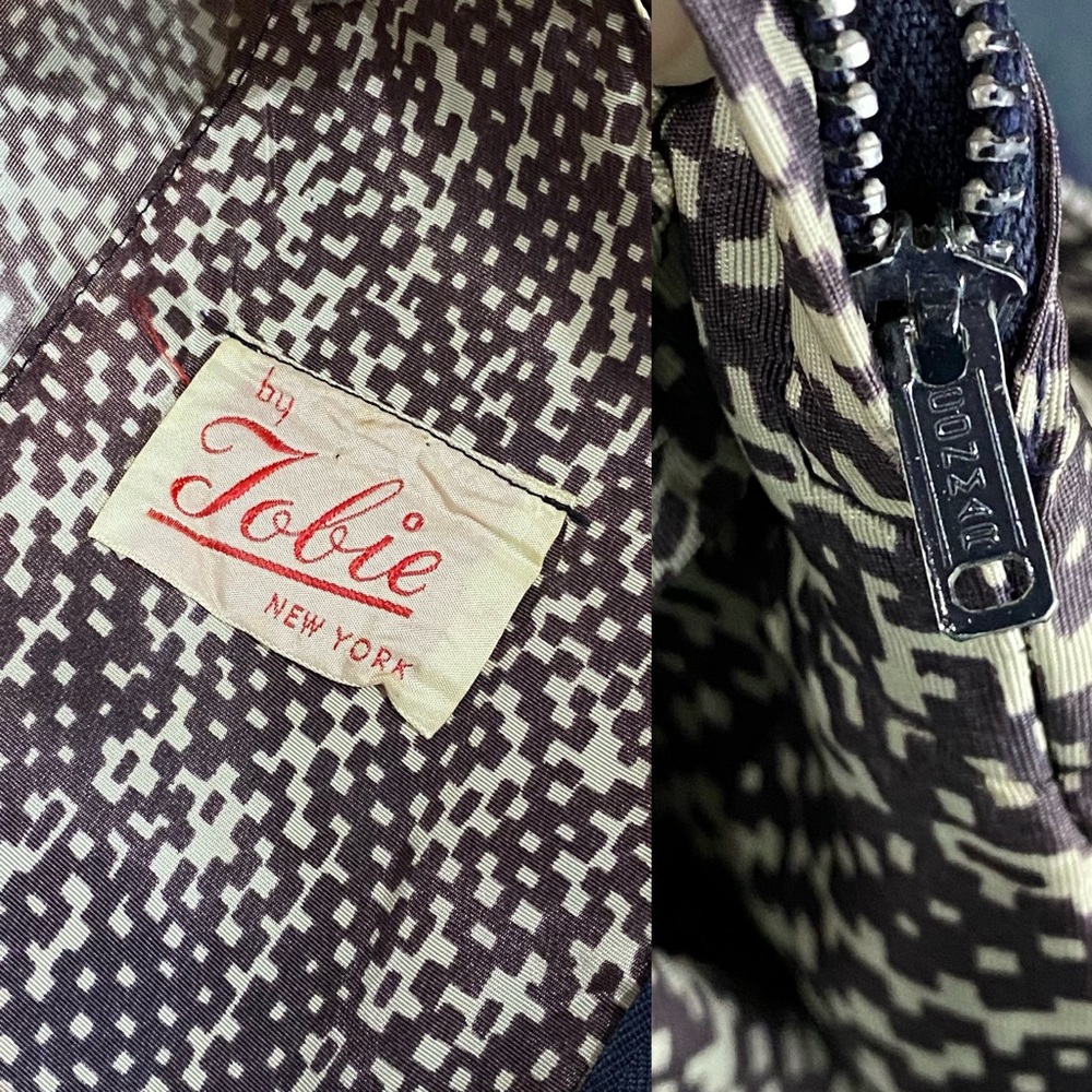 Vintage 50s Patterned Swing Dress - Picture 4 of 11